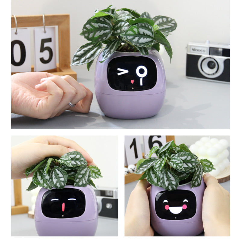 IVY Plant Cute Pet Robot Electronic Pet Flower Pot Healing AI Electronic Toy Creative Birthday Gift