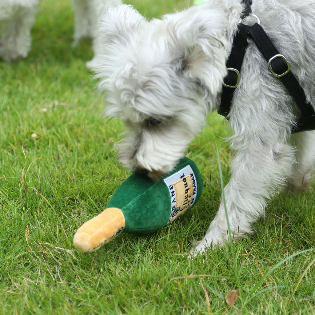 Amazon cross-border new dog sound toy yellow wine bottle bite-resistant pet toys foreign trade export pets