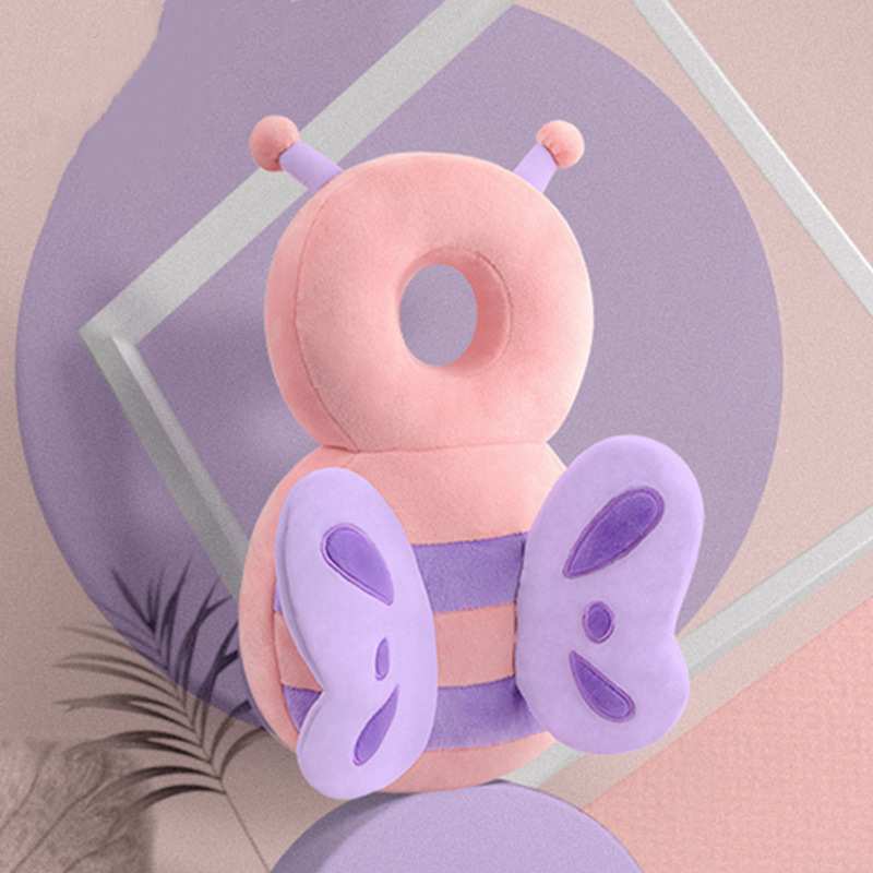 Turtle baby head pillow spring and autumn breathable plush head pillow anti-fall baby protection pad toddler hat batch
