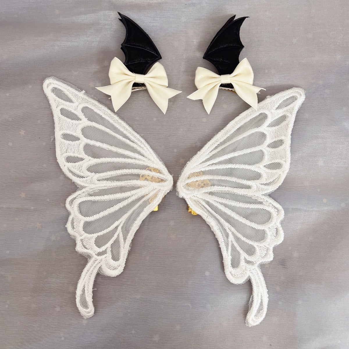 Dark Gothic Witch Big Butterfly Hairpin Halloween Devil Three-Dimensional Bat Wings Side Clip Lolita Hair Accessories