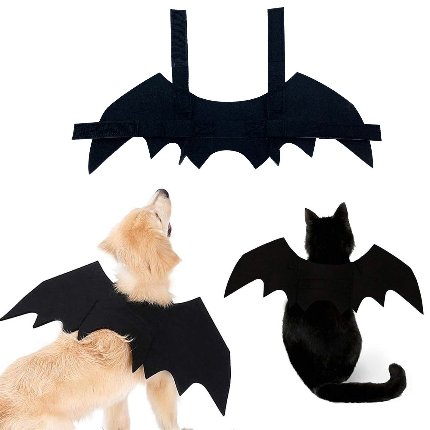Halloween bat wings pet decorations clothes creative cat and dog small dog costumes felt Halloween wings