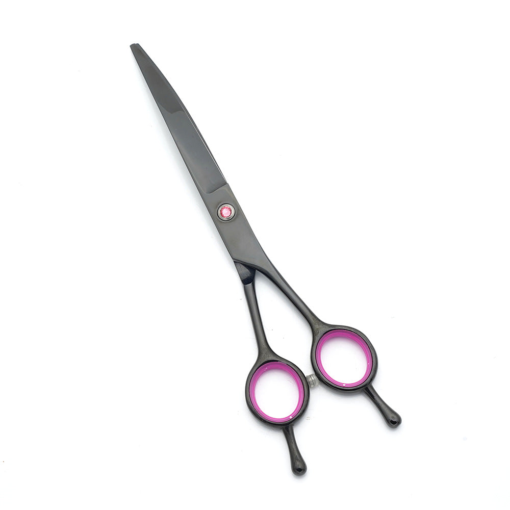 Factory direct sale pet scissors dog grooming hair trimming curved scissors teddy thinning teeth scissors pet grooming scissors set