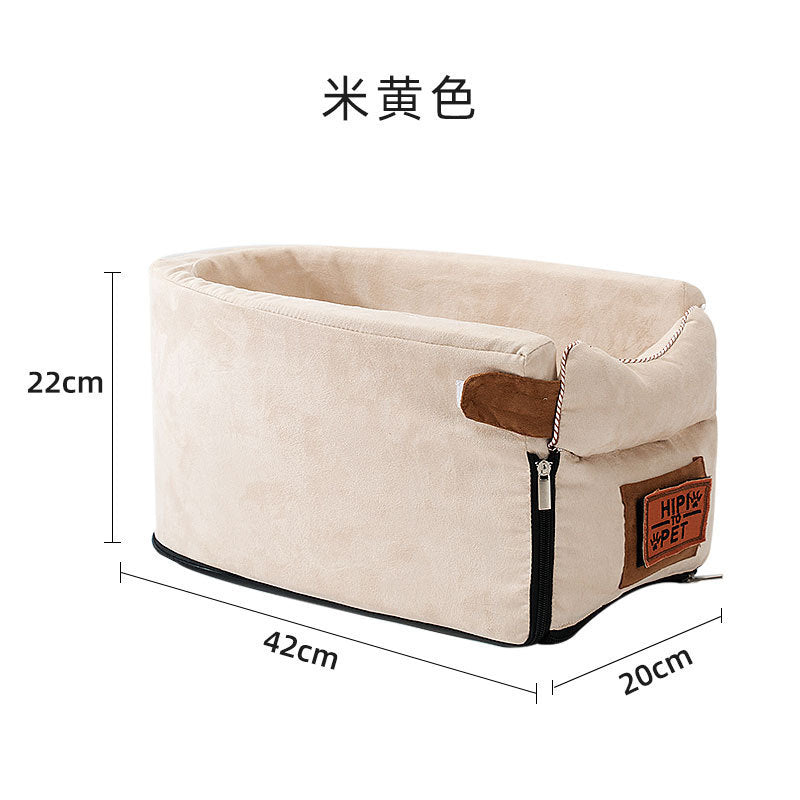 Pet central control car seat cushion Teddy kennel cat dog car seat cushion soft pillow pet bag