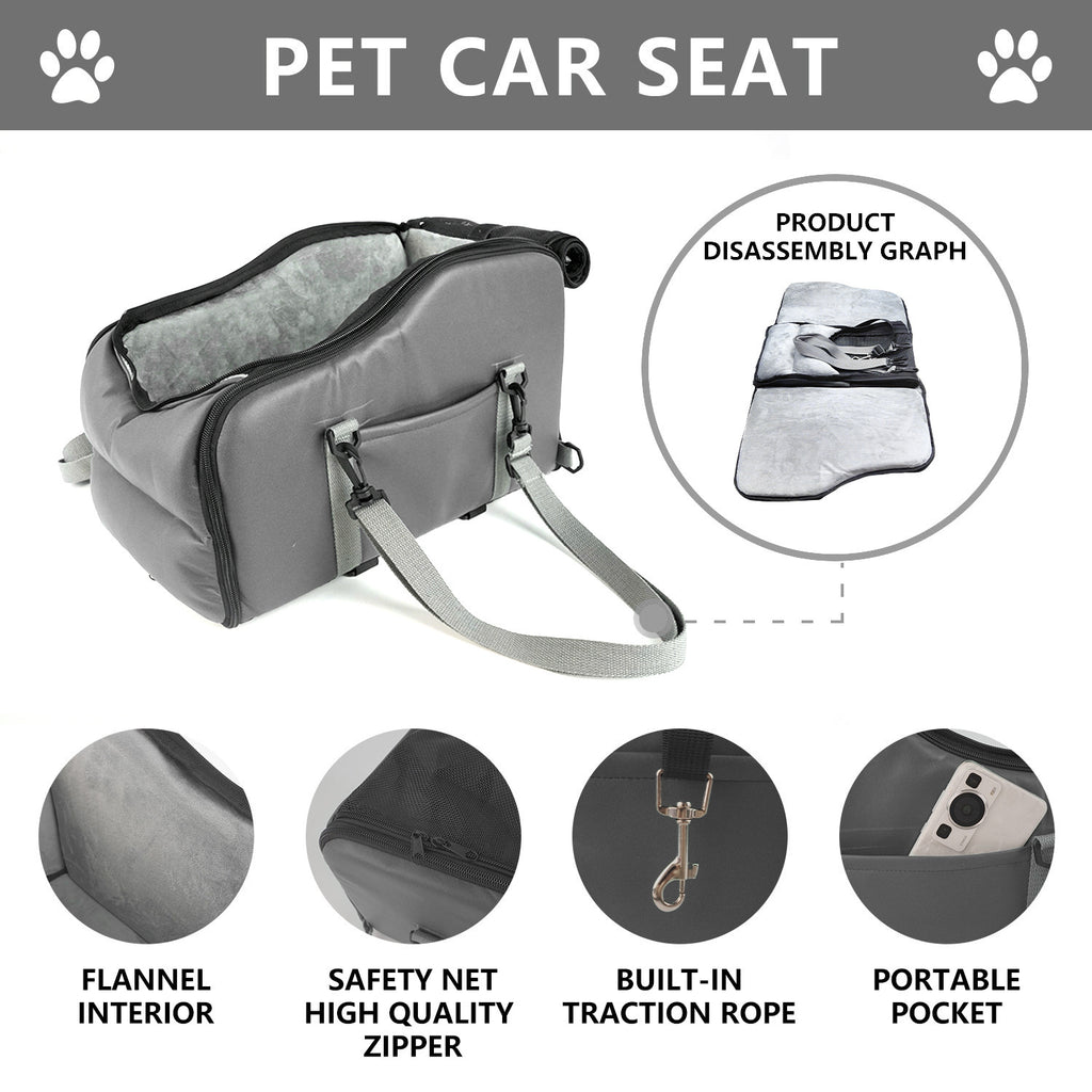Cross-border detachable and washable car dog kennel portable pet car mat car travel safety seat center control front seat