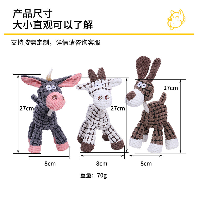 Amazon Pet Sound Dog Cotton Rope Teeth Bite Resistant Toy Rope Dog Toy Plush Sound Interactive Toy