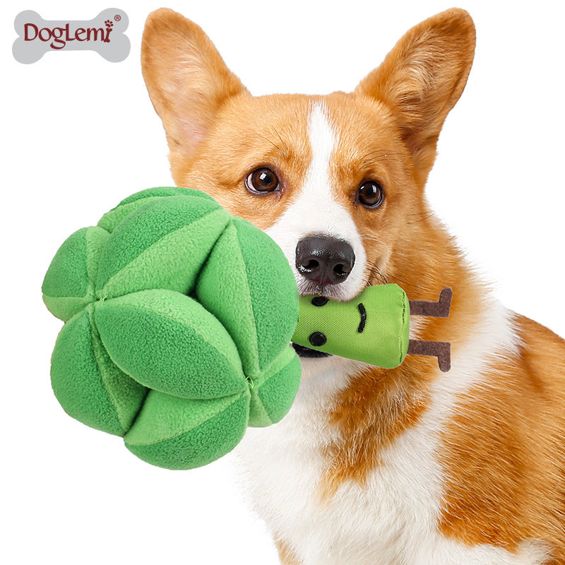 Dog's boring artifact pet broccoli puzzle food leaking sniffing toy slow food training sniffing voice companion