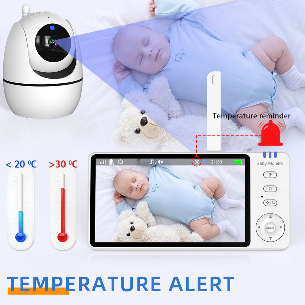 ABM501 baby monitor 5-inch HD display young children baby care device elderly safety monitor