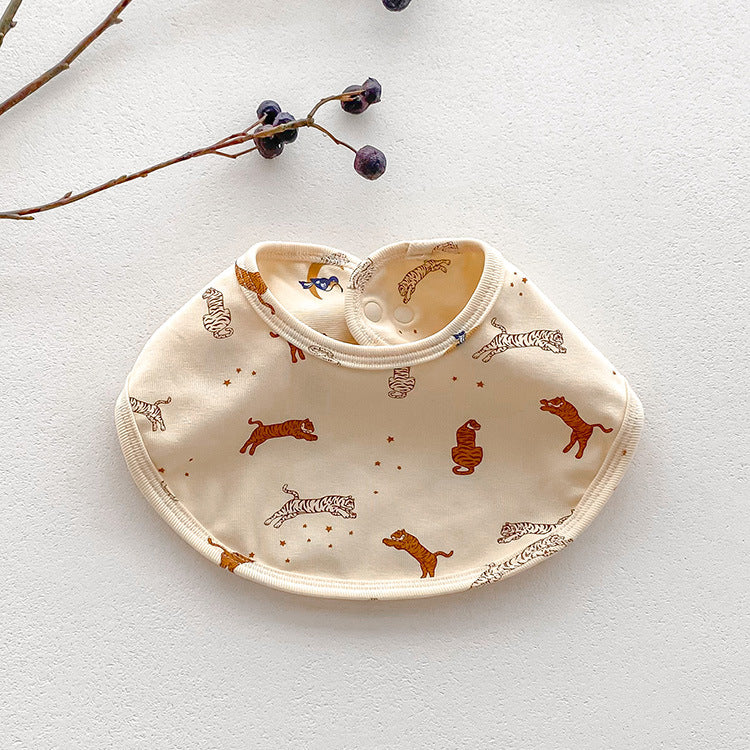 Spring and Autumn Baby Bibs Double-layer Cotton Bibs Baby Bibs Scarf Children's Cute Bibs Four Seasons