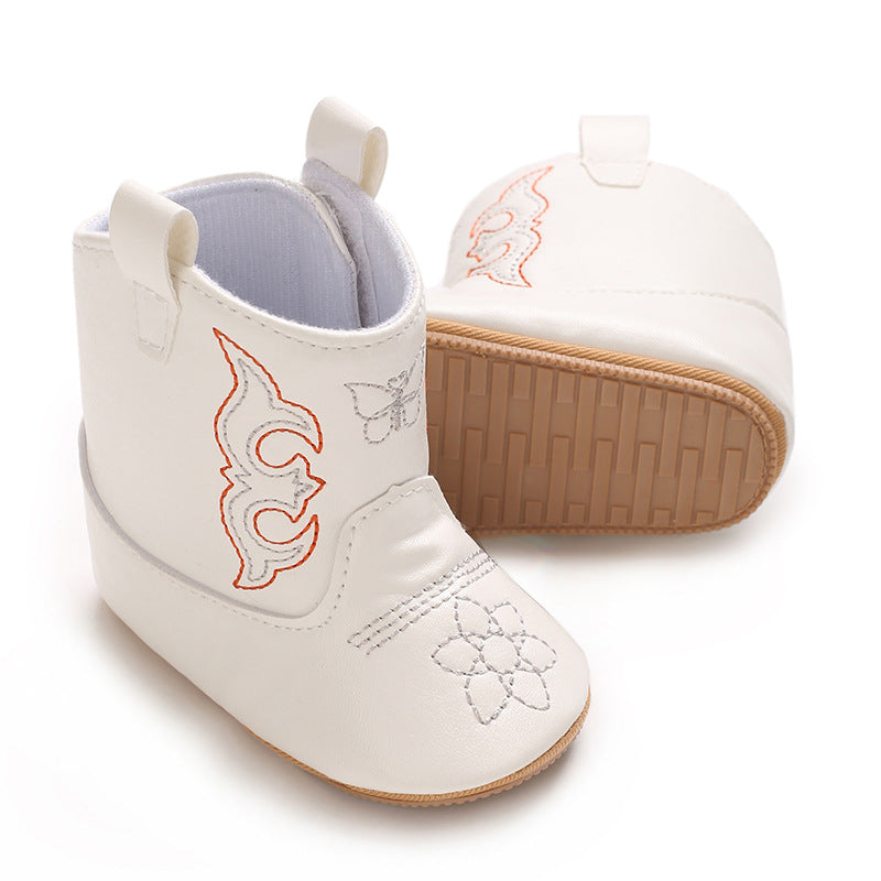 New style baby boots cute high quality soft PU non-slip sole spring and autumn fashion 0-1 year old newborn walking