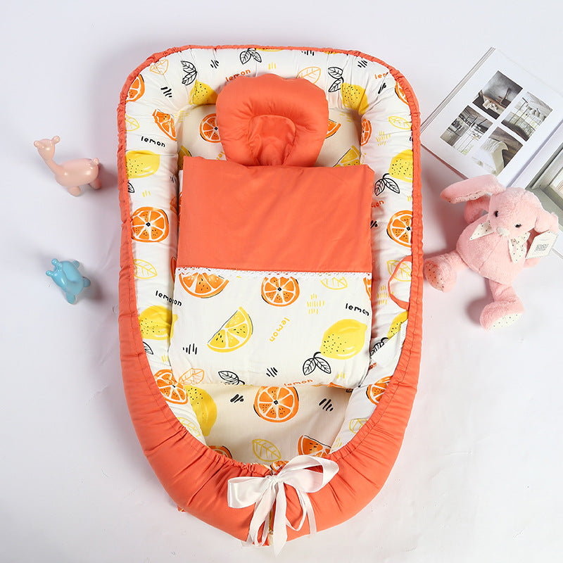 Foreign trade cotton baby bed medium bed American newborn uterus bed bionic bed portable baby bed detachable cross-border
