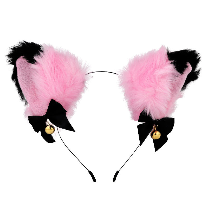 Amazon cross-border cat ear bell headband Cos cat girl hair accessories Christmas Halloween headdress accessories