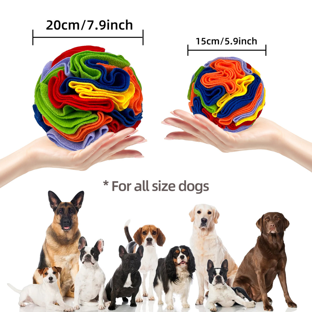 Pet dog sniffing toy ball teeth grinding colorful ball training puzzle pet toy supplies cross-border e-commerce hot sale