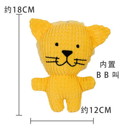 Plush Dog French Bulldog Bite-resistant Ball Rope Sounding Toy Fruit Cartoon Animal Cat Kitten Pet Supplies