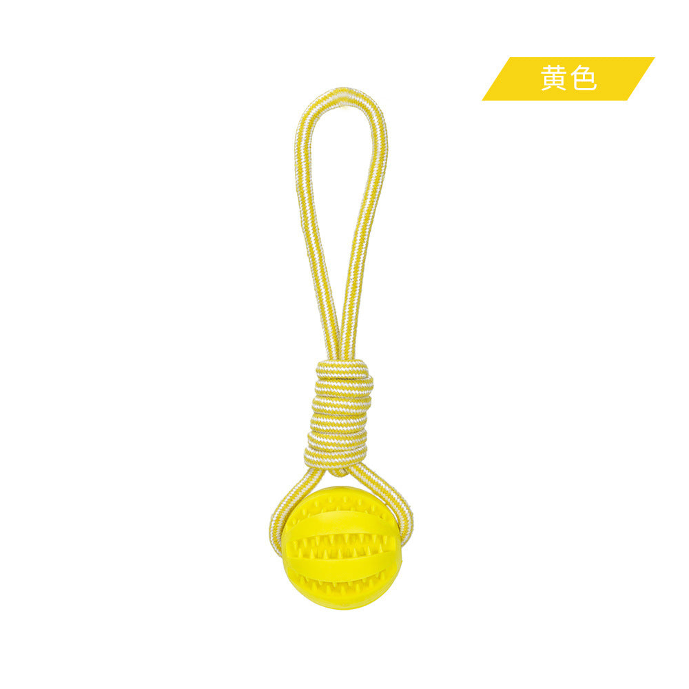 Wholesale drawstring dog toy missing food ball pet supplies spot grinding teeth cleaning teeth resistant to chewing interactive toys
