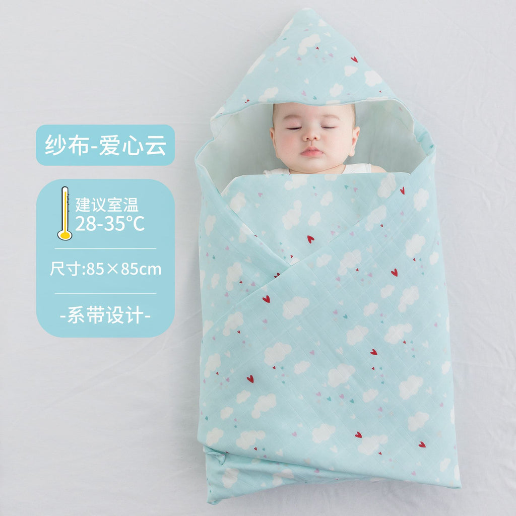 Baby blanket A pure cotton newborn blanket summer thin newborn baby blanket single anti-startle swaddle cover
