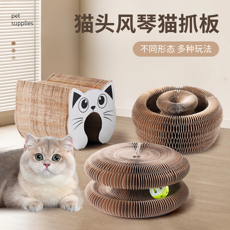 2024 Creative Cat Scratching Board Pet Supplies Decompression Grinding Claws Corrugated Paper Cat Special Toy Supplies Available for Wholesale