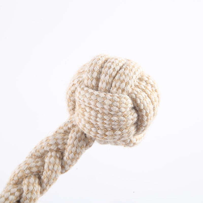 Sisal cotton rope corn stick cotton rope tie stick grinding toy ball teeth cleaning interactive dog chew rope pet cotton rope toy
