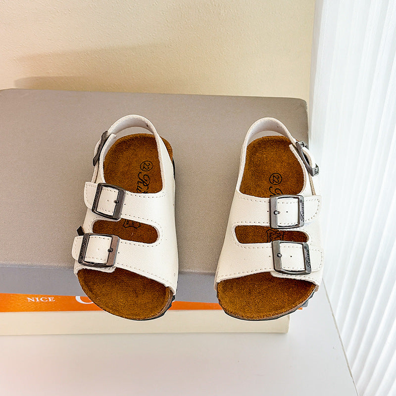 ins Korean version children's cork sandals summer girls Birkenstocks boys casual open toe beach shoes 3 baby sandals