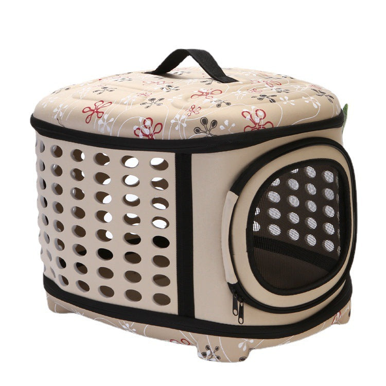 Cross-border popular EVA pet bag, foldable and portable, car-mounted pet bag, hand-held crossbody cat and dog bag