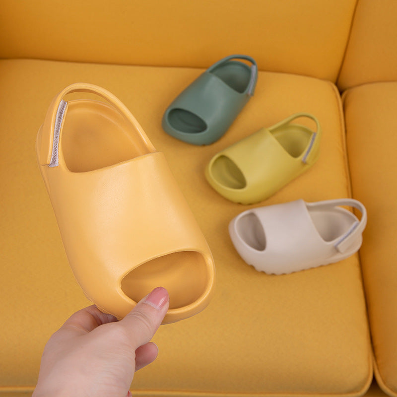 Foreign trade summer children's coconut slippers for women thick-soled indoor home non-slip bags and baby slippers for men cross-border