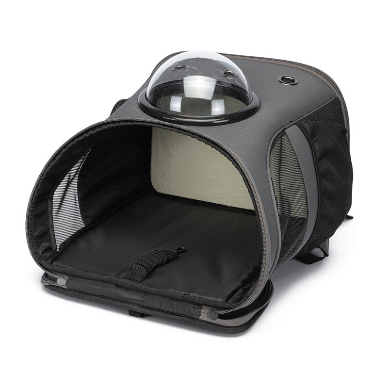 Cat bag pet space capsule backpack travel bag portable large capacity transparent foldable pet bag one piece