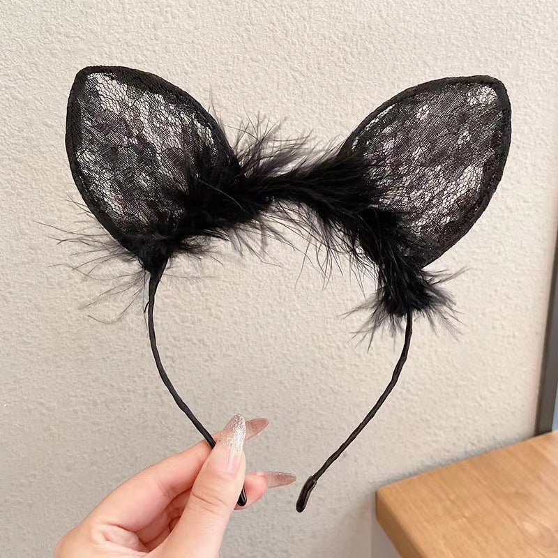 Amazon cross-border cat ear bell headband Cos cat girl hair accessories Christmas Halloween headdress accessories