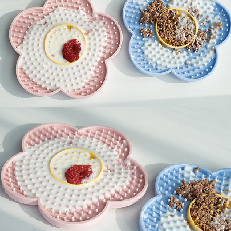 Dog slow food bowl silicone licking pad licking plate shake bowl pet cat educational food leakage food storage enrichment toy