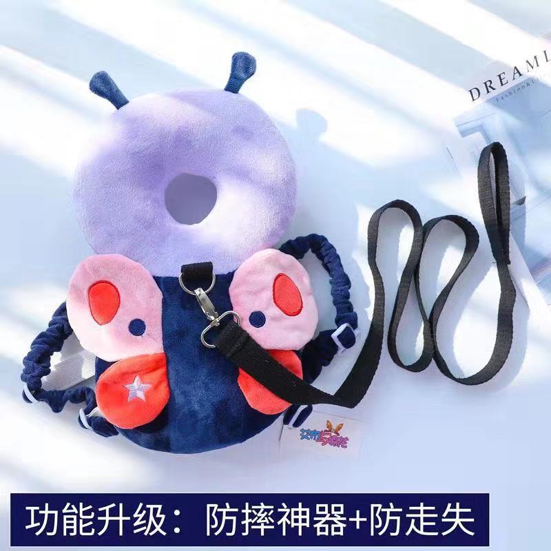 Baby toddler anti-fall pillow winter flannel children's head pillow baby learning to walk head protection pad anti-collision cap