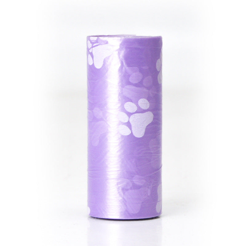 Pet poop bag solid color printed pet garbage bag clean poop bag dog walking portable poop bag
