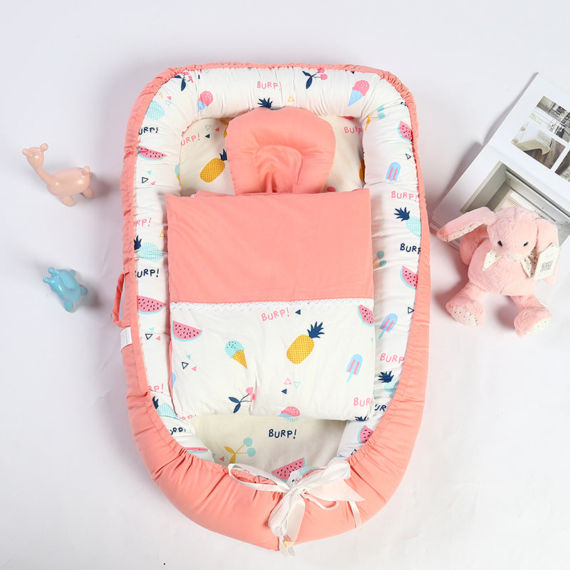 Foreign trade cotton baby bed medium bed American newborn uterus bed bionic bed portable baby bed detachable cross-border