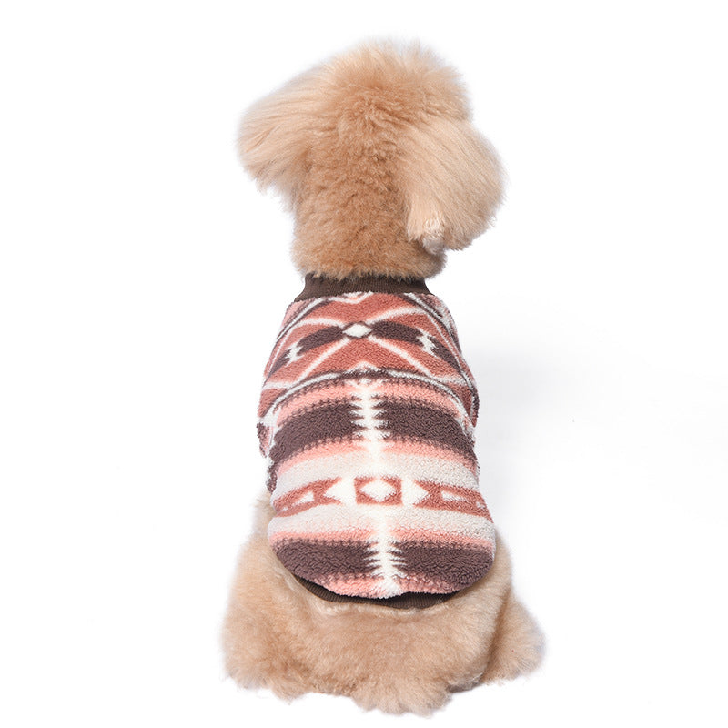 New autumn and winter dog clothes pet clothes super stretch fleece love cute French bulldog Teddy dog clothes