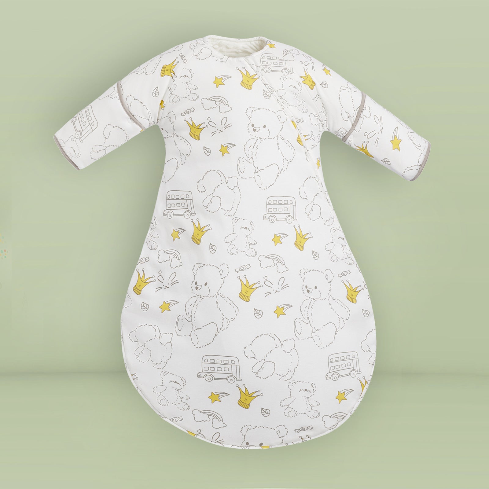 Baby A winter cotton anti-kick sleeping bag thickened children's bean velvet warm quilt soothing sleeping bag anti-kick quilt