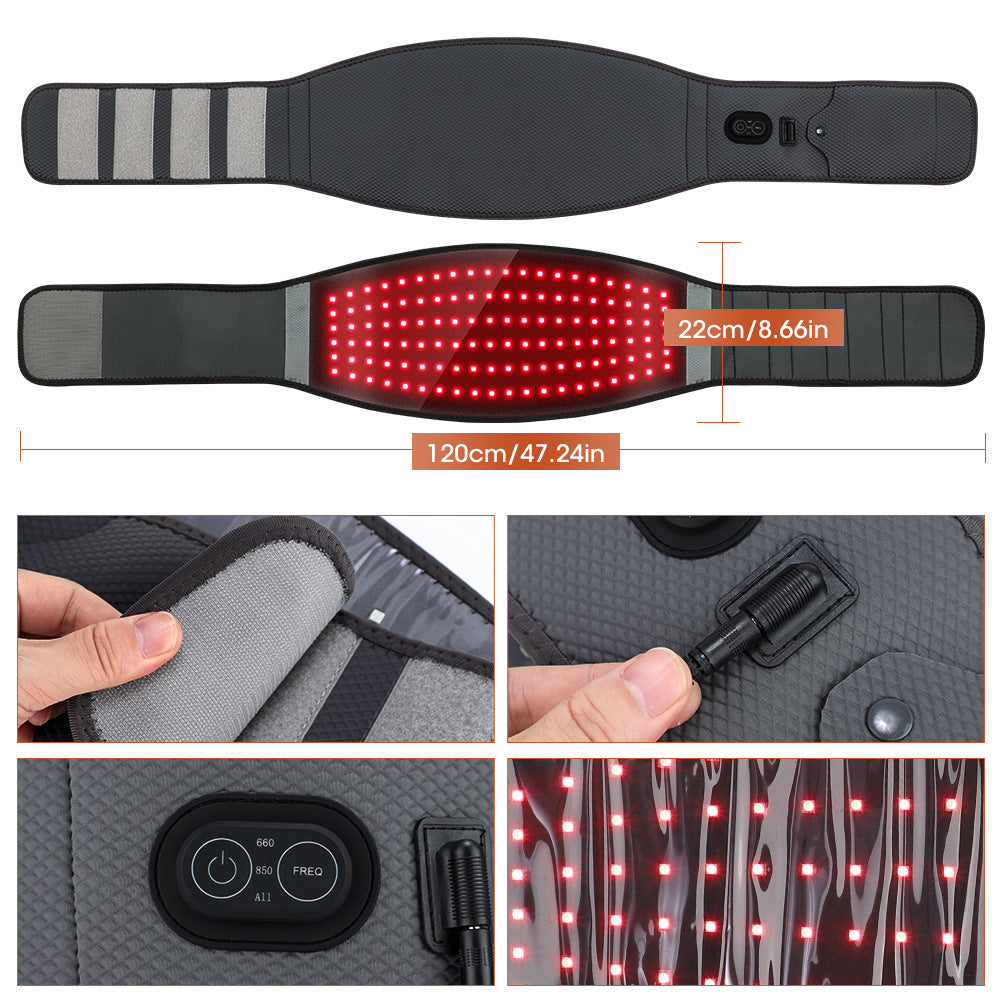 Cross-border private red light belt 120 lamp beads 660/850nm infrared stripe red light therapy belt