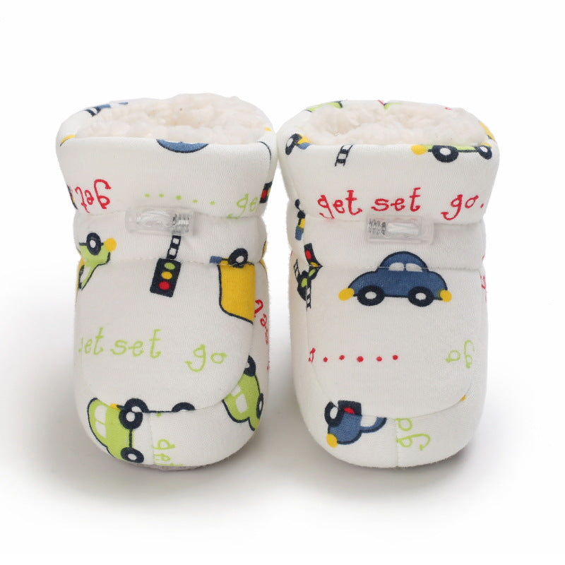Winter 0-1 year old baby boots warm cute soft sole shoes