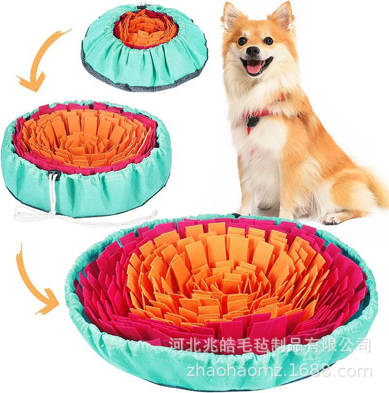 Amazon Felt Pet Sniffing Mat Dog Foraging Bowl Pet Bite Resistant Training Mat Pet Toy Sniffing Mat