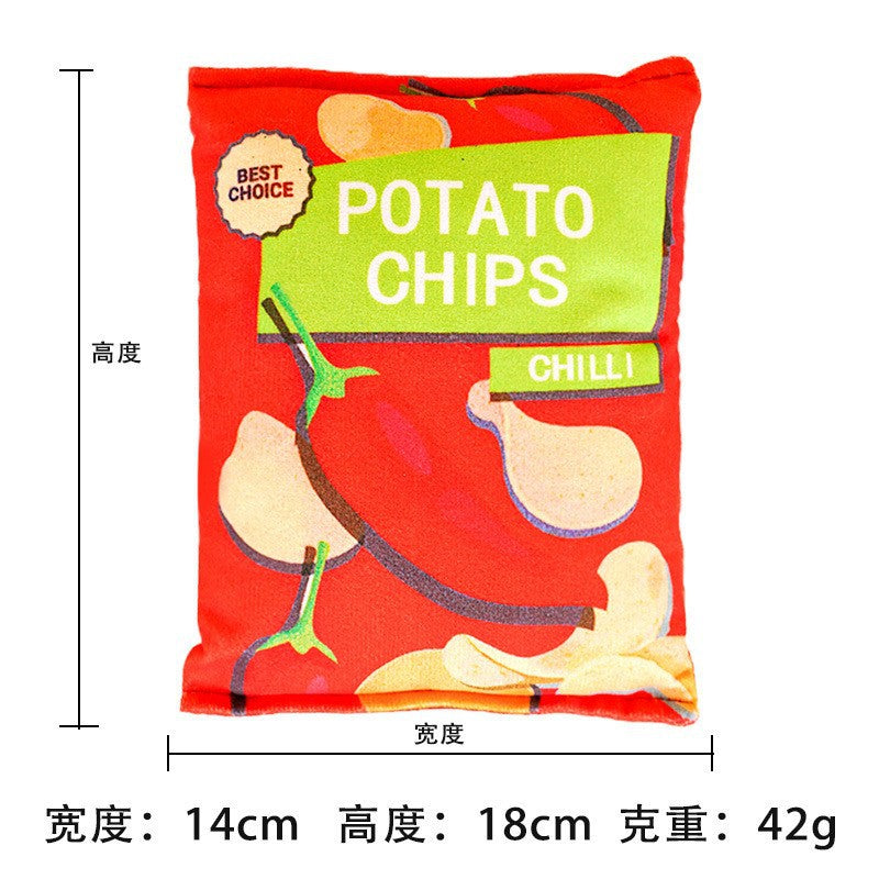 Plush Dog French Bulldog Bite-resistant Ball Rope Sounding Toy Fruit Cartoon Animal Cat Kitten Pet Supplies