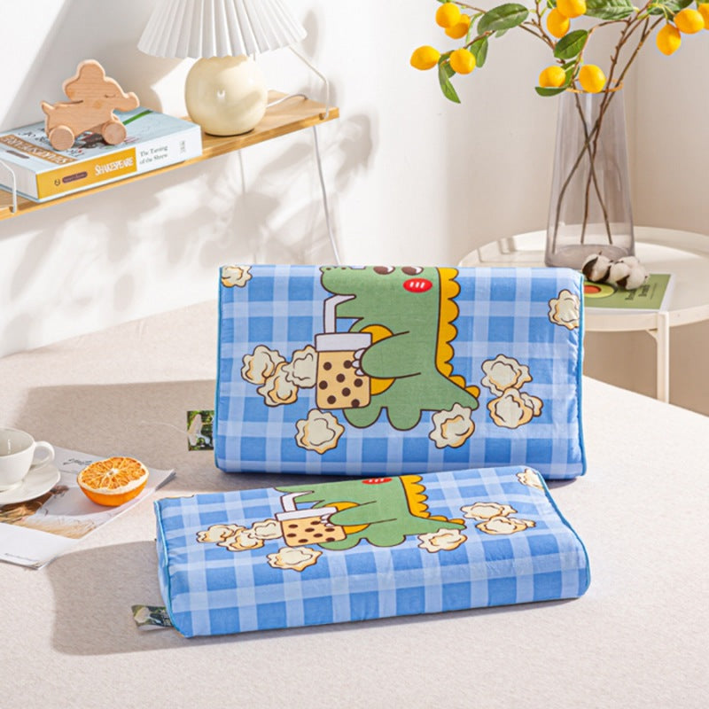 Thai children's natural latex pillow Class A cartoon pure cotton baby pillow core single student dormitory pillow wholesale