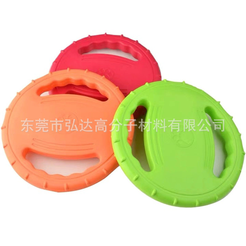 Dog Frisbee EVA handle direction ring foam bite-resistant border animal training special pet outdoor flying saucer toy