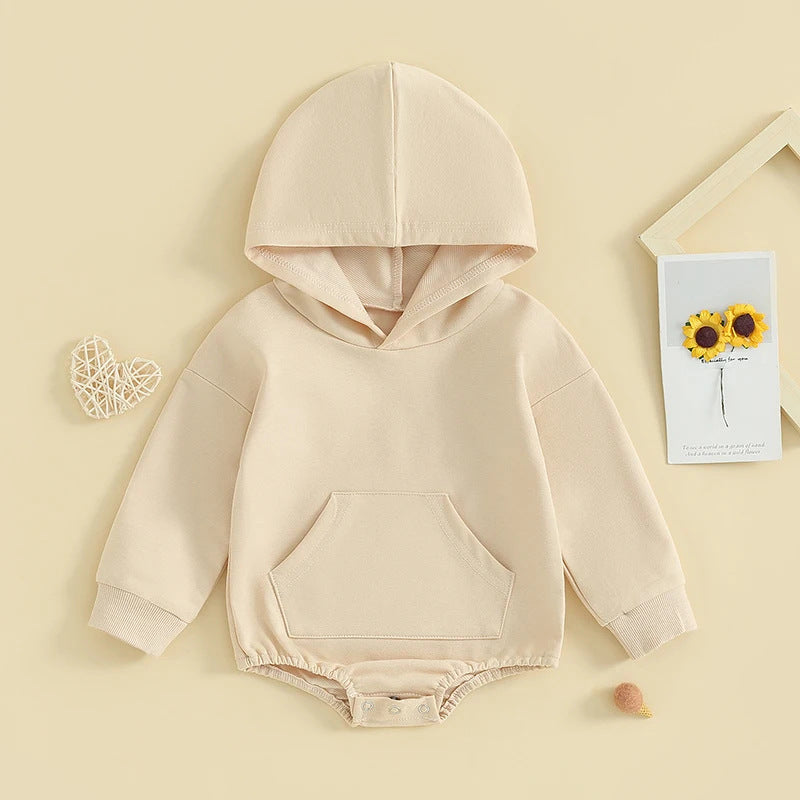 Baby autumn and winter jumpsuit hooded jumpsuit newborn toddler cross-border foreign trade jumpsuit romper soft and comfortable