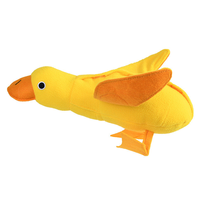 New Spot Pet Plush Sound Toy Medium and Large Dog Sniffing and Bite-resistant Educational Big Yellow Duck Dog Toy
