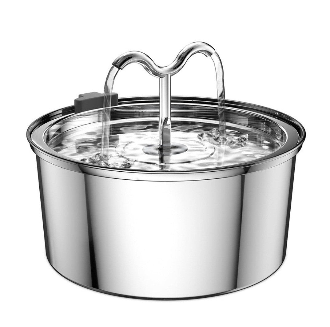 Source factory stainless steel pet smart water dispenser automatic circulation water 3.2L large capacity cat and dog water feeder