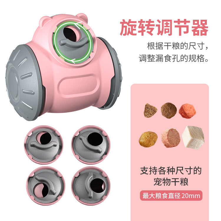 Spot wholesale plastic feeding tumbler puzzle slow food cleaning teeth pet interactive food storage rolling dog toy