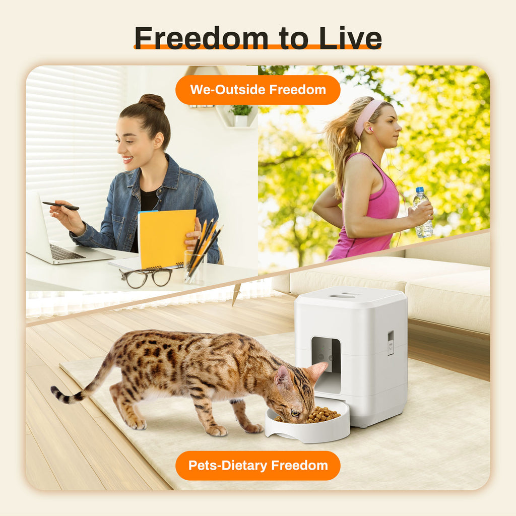 Pet smart feeder timed quantitative remote feeding dog feeding machine wifi cat automatic feeder