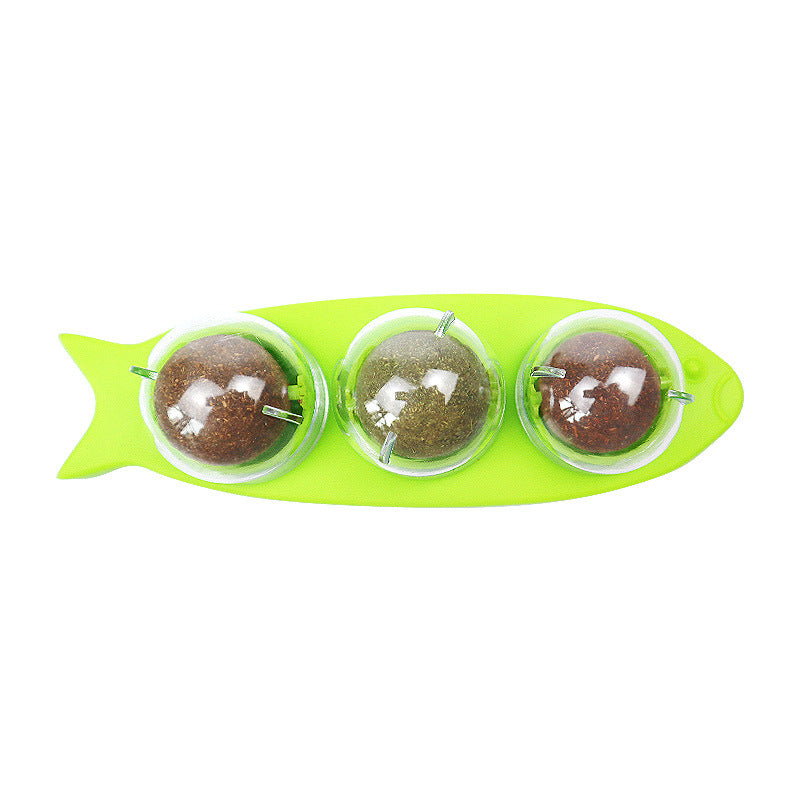 Pet cat toy mint ball cat toy molar stick catnip ball wood Tianjiao catnip toy