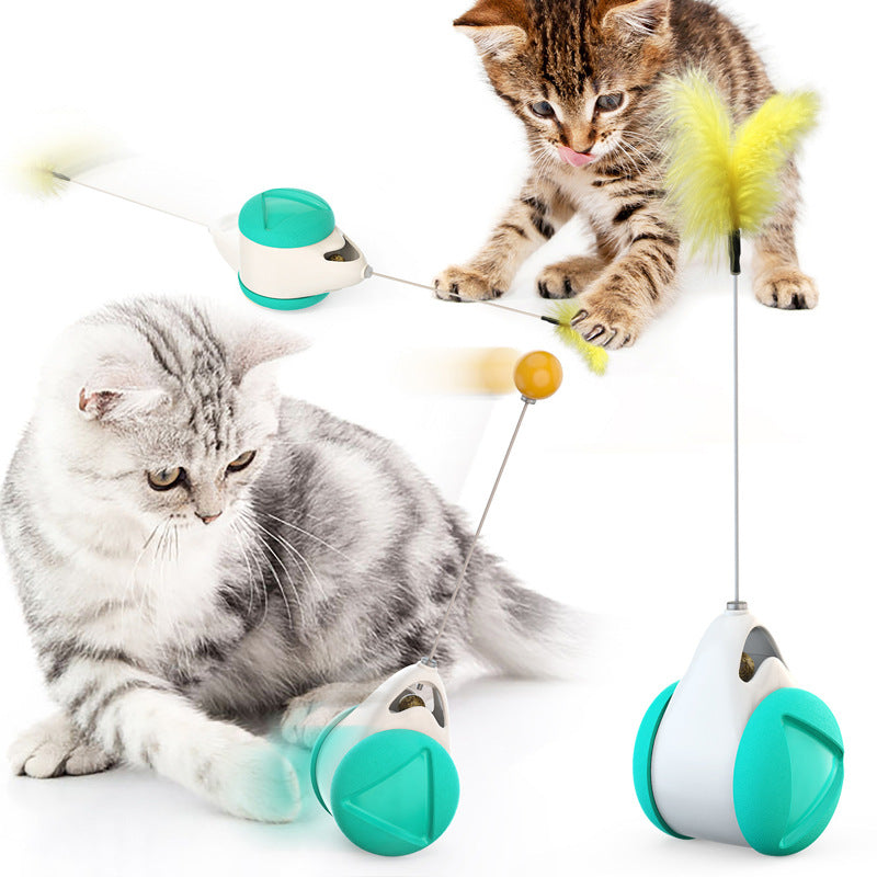 Pet supplies factory wholesale company's new hot models Amazon cat tumbler feather funny cat stick cat toy