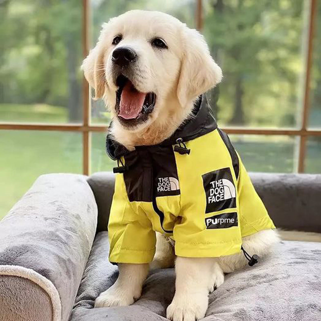 Dog North Face Jacket Windproof and Rainproof Polyester Warm Dog North Face Raincoat Dog Pet Clothes