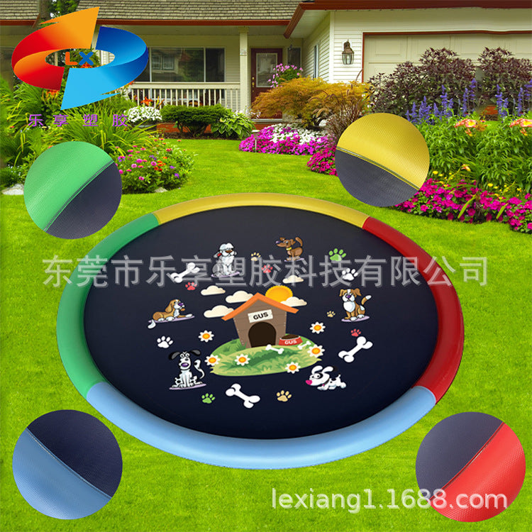 Cross-border spot PVC water spray mat summer outdoor thick non-slip children's pet lawn water spray mat fountain toy