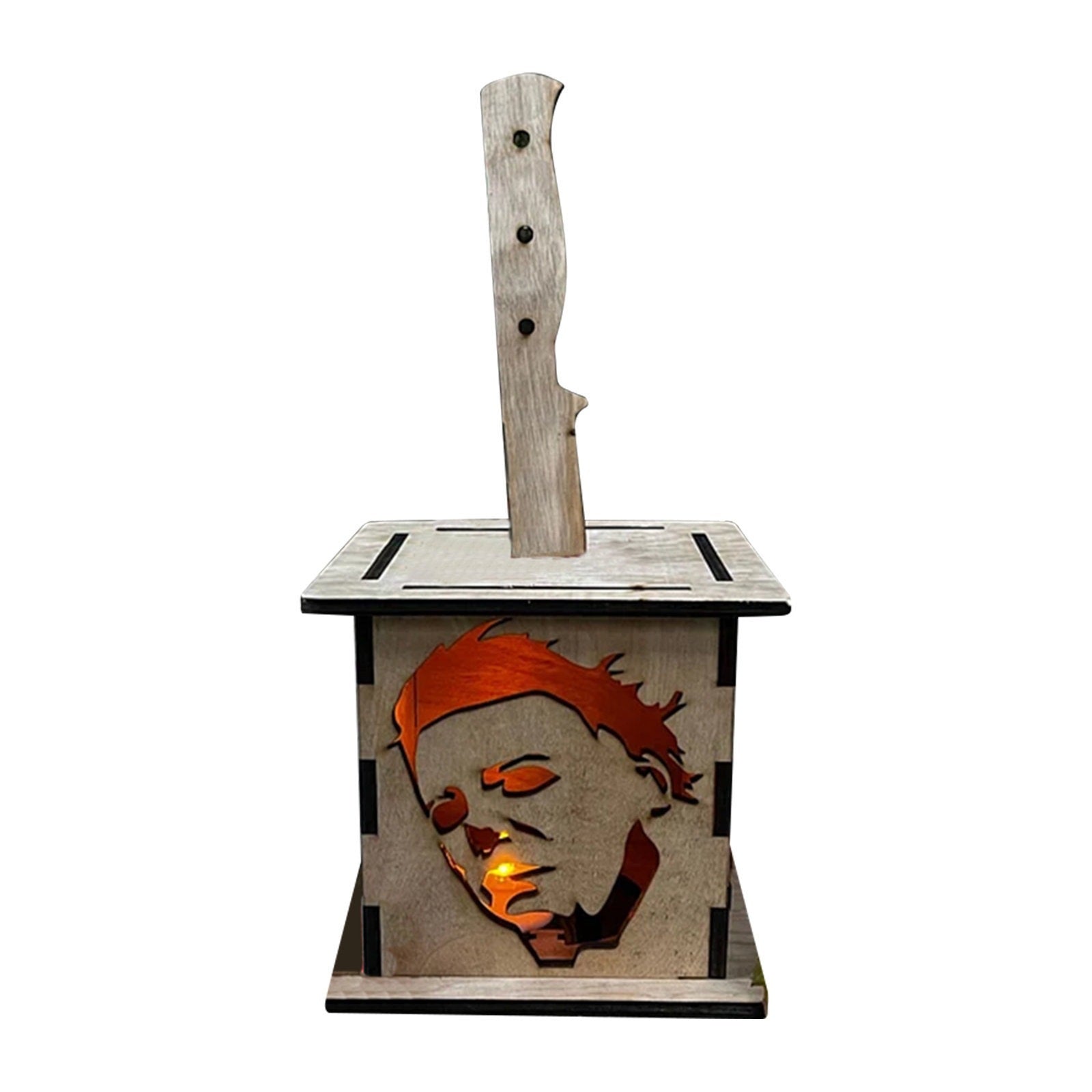 Wooden lantern ornaments Halloween horror character wooden lanterns can be used for Halloween party decorations