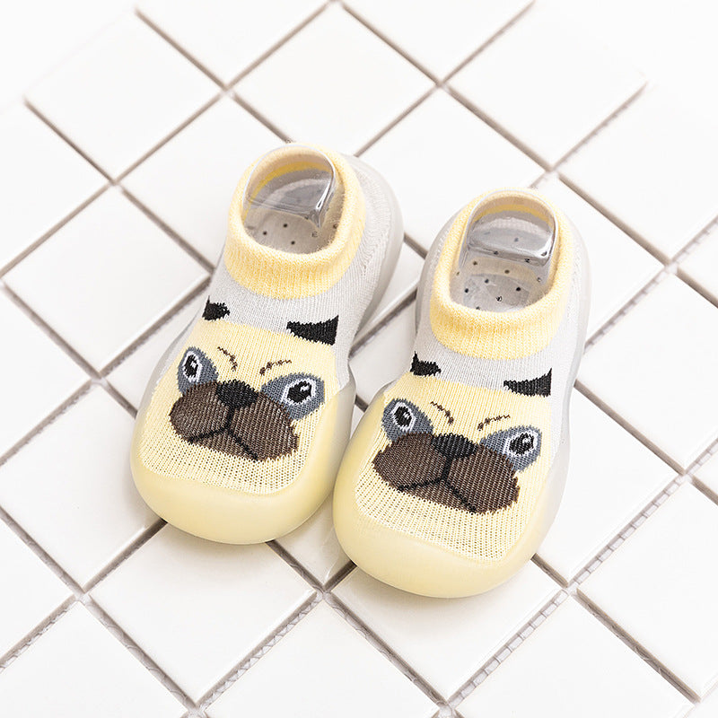 Spring and autumn children's tube breathable socks shoes non-slip floor shoes baby cartoon shoes baby indoor soft-soled toddler shoes