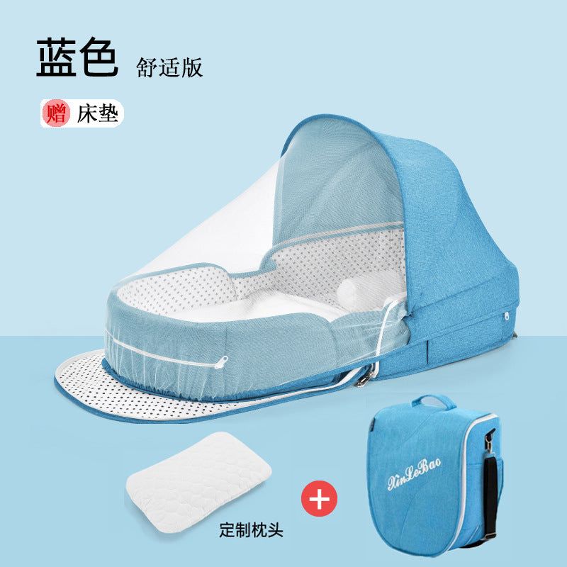 Crib portable removable bed-in-bed multifunctional foldable baby bed newborn bb crib with mosquito net